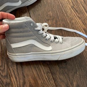 Grey high top vans